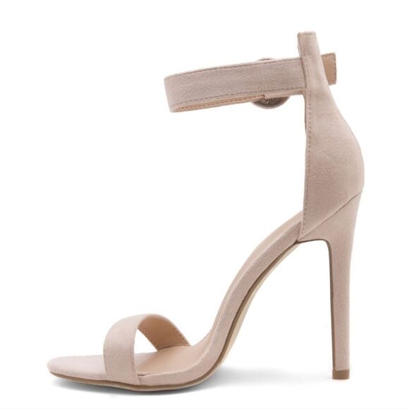 BRAND NEW HERSTYLE CHARMING- ANKLE STRAP ROUNDED BUCKLE OPEN TOE STILETTO HEEL - Picture 4 of 16